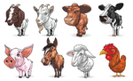 4-H Stall Tag - Fun Farm Animal Design - Choice of Animal
