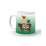 Proud Show Mom 4-H Mug - Stacked Animals - Left