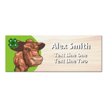 4-H Name Tag - Beef Cattle on Green (Light Maple Wood)