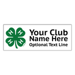 4-H Vinyl Banner - Clover Design 3 (36" x 96")