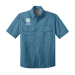 Eddie Bauer® – Short Sleeve Fishing Shirt with Embroidered 4-H Logo - Bluegill - White Clover
