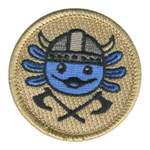 Viking Axolotl Patrol Patch - embroidered 2 in round