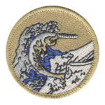 Jumping Narwhal Patrol Patch - embroidered 2 in round