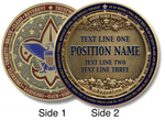 Troop Unit Leadership Position Coin Front and Back Scouting America