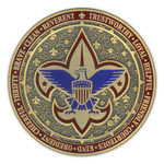 Scouting America Logo Scout BSA Cubmaster Coin Front