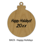 Ornament BACK (Happy Holidays)