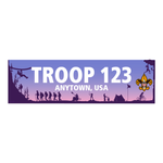 Girl Troop Scout Activities Banner with Scouting America Logo (28" Tall x 96" wide Banner)