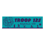 Girl Troop Scout Like a Girl Banner with Scouting America Logo (28" Tall x 96" wide Banner)