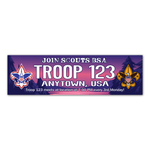 Girl Troop Recruitment Night Banner with Scouting America Logo  (28" Tall x 96" wide Banner)