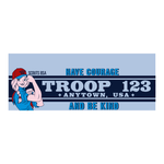 BSA Girl Troop Banner with BSA Logo (28" Tall x 96" wide Banner with pole pocket)