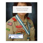 Personalized Canvas Print -Silver Beaver Award Custom Photo |  Bottom Left Corner