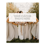 Personalized Canvas Print - Custom Wedding Group Photo Text Option 2 | Top Text Customization