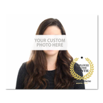 Personalized Canvas Print - Custom Employee of the Month Photo |  Bottom Right Corner Text Placement