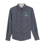 Port Authority® Ladies Long Sleeve Easy Care Shirt with Embroidered 4-H Logo - Grey