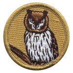 Premium Owl Scout Patrol Patch - embroidered 2 inch round