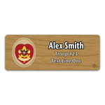 Life Scout Rank Emblem Name Tag (Cherry)