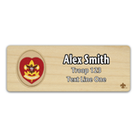 Life Scout Rank Emblem Name Tag (Light Maple)