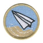 Paper Airplane Patrol Patch - embroidered 2 in round