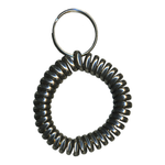 Metallic Dark Silver Wrist Coil with Steel Key