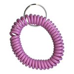Light Pink Wrist Coil with Steel Key Ring