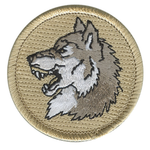 Wolf Head Scout Patrol Patch - embroidered 2 inch round by ClassB