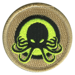 Radioactive Octopus Scout Patrol Patch - embroidered 2 inch round by ClassB
