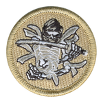 Skeleton Mummy Ninja Scout Patrol Patch - embroidered 2 inch round by ClassB