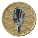 Microphone Scout Patrol Patch - embroidered 2 inch round by ClassB