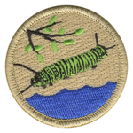 Two Headed Caterpillar Scout Patrol Patch - embroidered 2 inch round by ClassB
