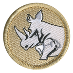 White Rhino Scout Patrol Patch - embroidered 2 inch round by ClassB