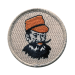 Man with Red Hat Scout Patrol Patch - embroidered 2 inch round by ClassB