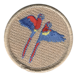 Scarlet Macaw Scout Patrol Patch - embroidered 2 inch round by ClassB