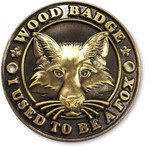 Wood Badge Hiking Stick Medallion of Wood Badge Fox Critter - Flat Front View  by ClassB