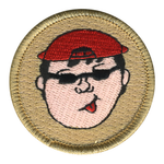 Silly Face Patrol Patch - embroidered 2 inch round by ClassB