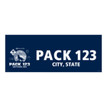 Cub Scout Pack Vinyl Banner - Howling Wolf Constellations (28" Tall x 96" wide Banner with pole pocket)