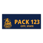 Cub Scout Running with the Pack Vinyl Banner (28" Tall x 96" wide Banner with pole pocket)