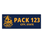Cub Scout Running with the Pack Vinyl Banner (36" Tall x 96" wide Banner)