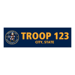 Scouting America Troop Vinyl Banner - Troop Standing Eagle (28" Tall x 96" wide Banner)
