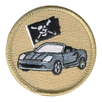 Pirate Car Patch - embroidered 2 inch round by ClassB