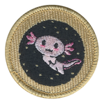 Axolotl in Space Patrol Patch - embroidered 2 in round by ClassB