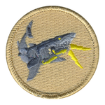 Lightning Breathing Robotic Shark Patrol Patch - embroidered 2 in round by ClassB