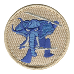 Ninja Elephant Patch - embroidered 2 inch round by ClassB