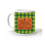 4-H Pledge Mug Green Plaid Pattern - Left Side by ClassB