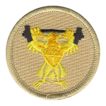 Weightlifting Eagle Patrol Patch - embroidered 2 in round by ClassB