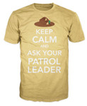 Scouting America Graphic Tee With Keep Calm and Ask Your Patrol Leader Design - Front