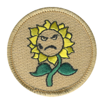 Angry Sunflower Patrol Patch - embroidered 2 in round by ClassB