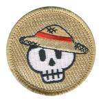 Straw Hat Skull Patrol Patch - embroidered 2 in round by ClassB