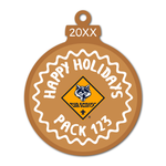 Cub Scout Pack Christmas Ornament - Gingerbread Cookie [FRONT]