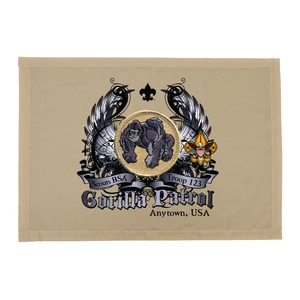 Scout Gorilla Patrol Patch Flag with Colored Wings and Scouting America logo