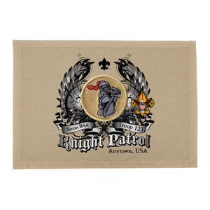 Scout Knight Patrol Patch Flag with Colored Wings and Scouting America logo
